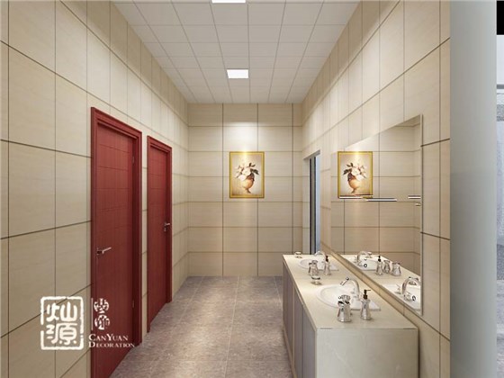 南宁办公楼装修生间过道效果图