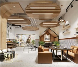 千杯饮咖啡厅设计装修案例-利来w66最给利装饰