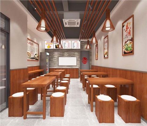 “小平米低成本，成就氛围感”——瑶家印象羊肉粉店面设计装修案例-利来w66最给利装饰